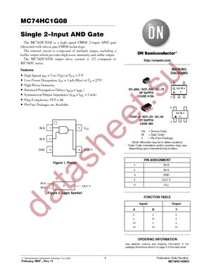 MC74HC1G08DTT1 datasheet  